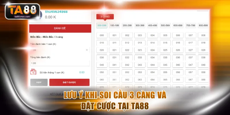 Lưu ý khi soi cầu 3 càng và đặt cược