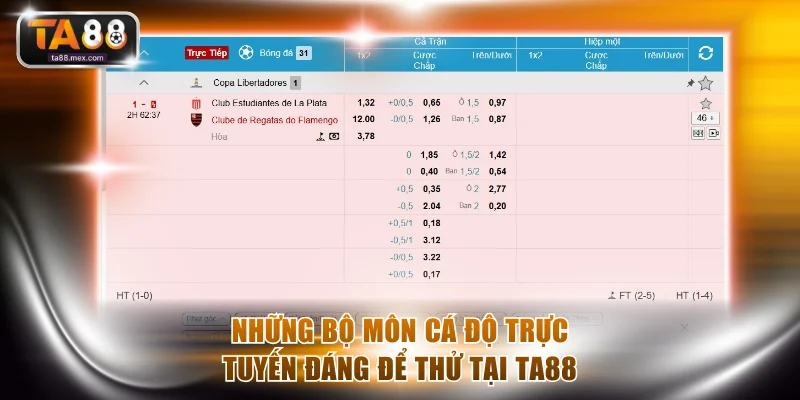 Những bộ môn cá độ trực tuyến đáng để thử tại TA88